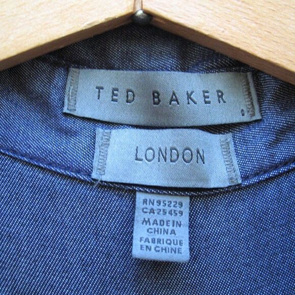 Ted Baker London Blue Chambray Shirt Dress - Picture 7 of 8
